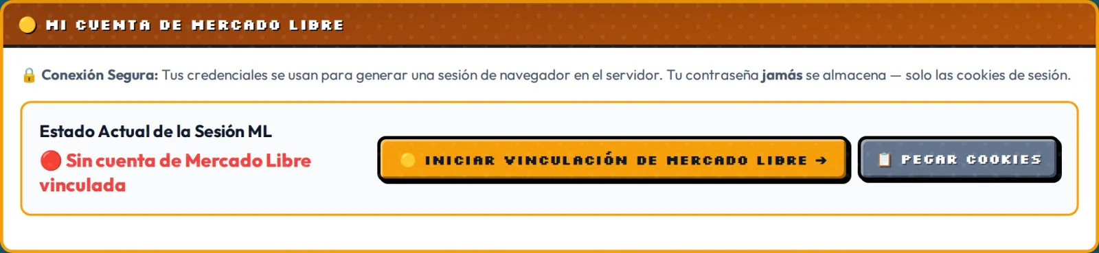 Tarjeta para vincular Mercado Libre
